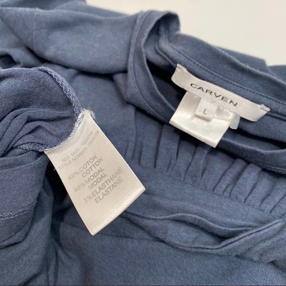 $489 Carven Dress Jersey Wrap Waist Size Large - Picture 4 of 15